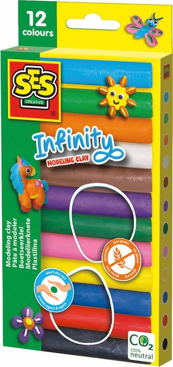 Produktbild Ses 00406 Infinity Modellierknete 12 Farben