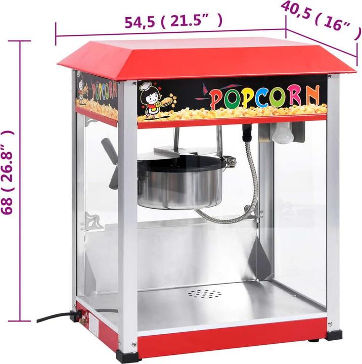 Actual product image VidaXL Popcorn Maker with Teflon Pan, 1400 W