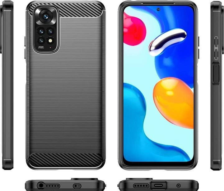 Produktbild Screenguard Xiaomi Redmi Note 11S Hülle Carbon Brushed Soft TPU (Xiaomi Redmi Note 11S)