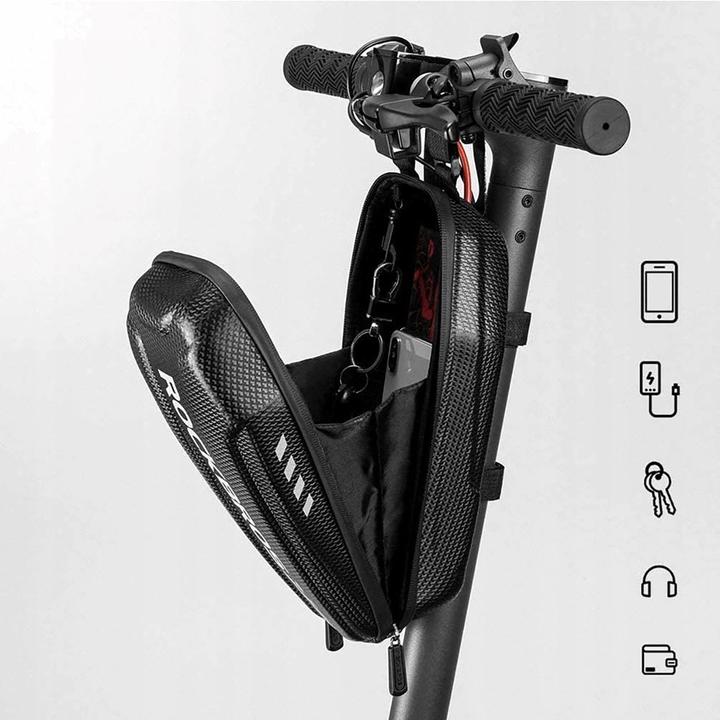 Produktbild Rockbros B62-1 Fahrradtasche für Lenker oder Rahmen 3 l - Schwarz (3 l, Rahmentasche, Lenkertasche)