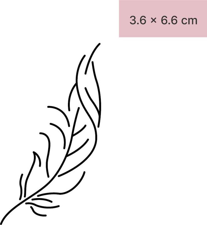 Immagine prodotto minink Tatuaggio temporaneo - piuma curva