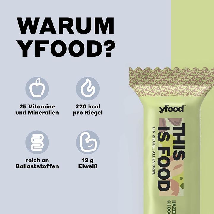 Produktbild YFood Hazelnut und Chocolate (Schokolade, Haselnuss, 1 Stk., 60 g)