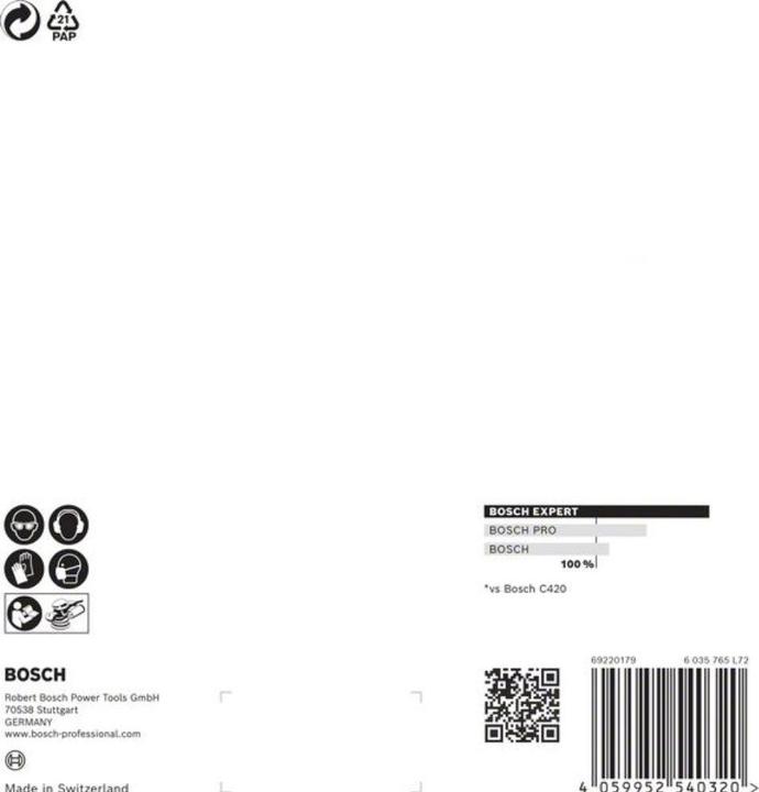 Productafbeelding Bosch Professional Zubehör Expert M480 Schuurnet voor vlakschuurmachine, 150 mm, G 220, 5 stuks (220)