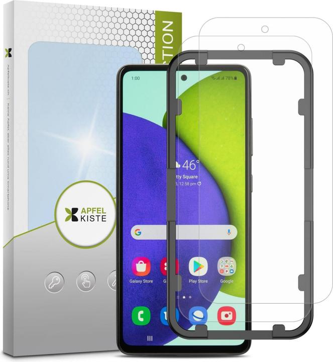 Produktbild Apfelkiste - Panzer Glas Displayschutzfolie mit Montagerahmen (2er Set) (2 Stück, Samsung Galaxy S21 FE 5G)