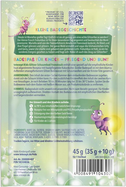 Produktbild Tetesept Kids Glitzerschaumbad Feenstaub (Badesalz)