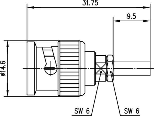 Image du produit Telegärtner Fiche de câble BNC Crimp G08 50 Ohm, crimp/crimp, Professional, A2914, G08 (RD-316) (CAT6)