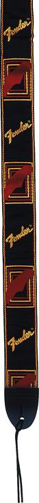 Actual product image Fender Guitar strap black/yellow/red (Instrument strap)