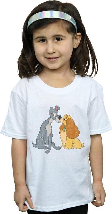 Produktbild Disney Lady And The Tramp Distressed Kiss TShirt Mädchen (152, 158)
