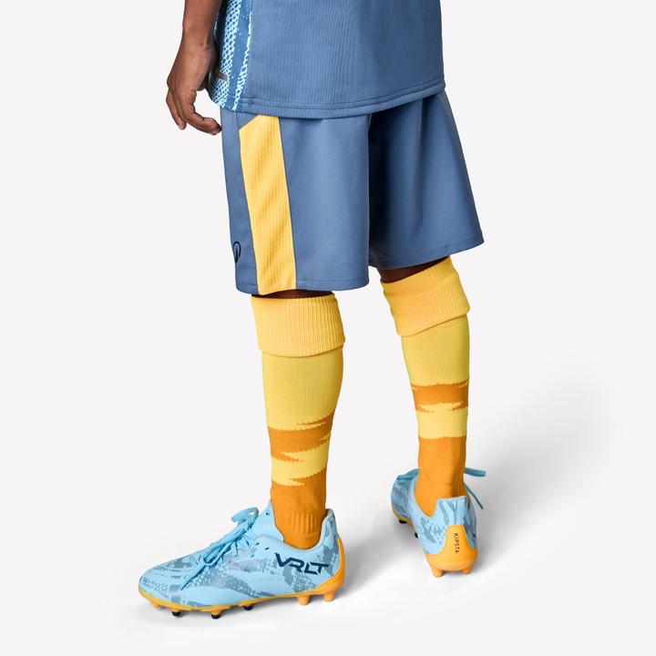 Image du produit Kipsta Short De Football Enfant Viralto Kids Gris Bande Orange (122)