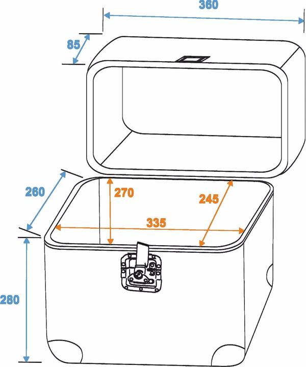 Actual product image Roadinger ALU 75/25 Case (L x W x H) 285 x 360 x 385 mm (Accessories)
