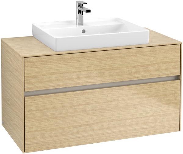 Actual product image Villeroy & Boch Collaro washbasin cabinet with lighting, 1000x548x500 mm, 2 drawers, for washbas