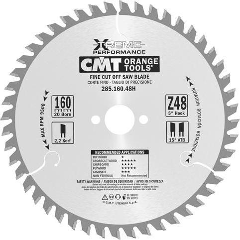 Produktbild CMT saw HM D = 160 F = 20 Z = 48 K = 2.2/1.6 (285.160.48H)