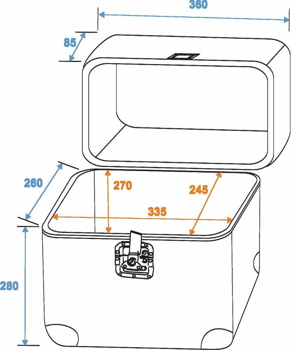 Image du produit Roadinger Coffret à panneaux ALU 75/25, arrondi, bleu (Accessoire)