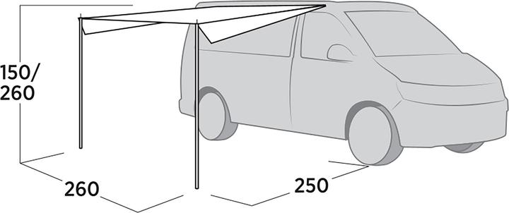 Produktbild Easy Camp Busvordach Voss Canopy (grau, Modell 2025) (Vorzelt, 2.30 kg)