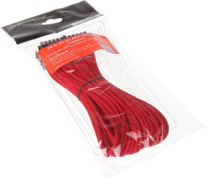 Productafbeelding Silverstone ATX Uitbreiding 24-24Pin rood