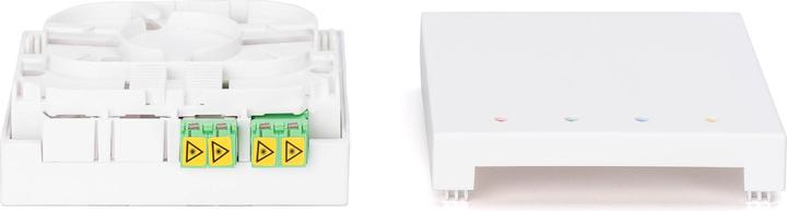 Produktbild Digitus FTTH Gehäuse mit 2x LC (APC) DX Adapter Wand und DIN-Schienenmontage