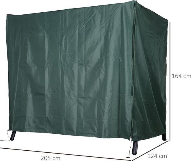 Produktbild Swisshandel24 Abdeckung Gartenschaukel Wasserfest Grün 205 x 124 x 164 cm