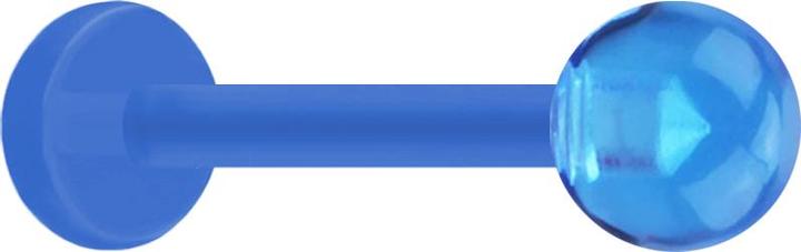 Actual product image Star Piercing Micro Labret light blue with ball light blue (without brass, Acrylic)