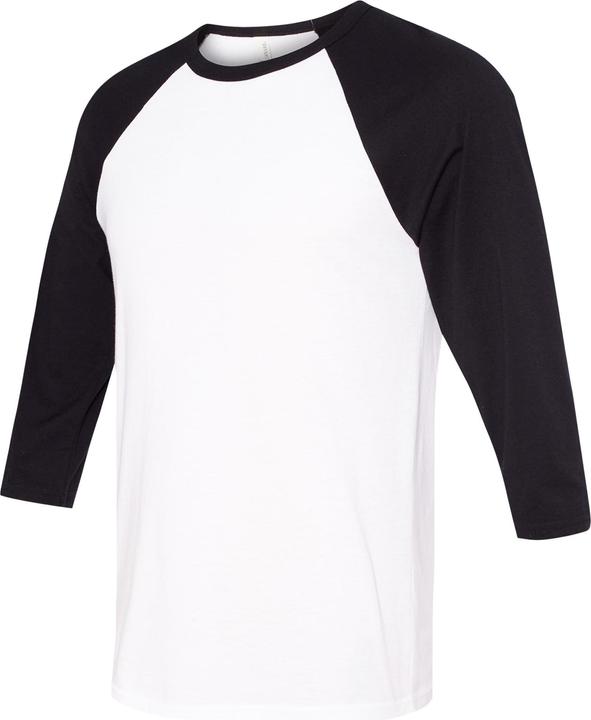 Produktbild Bella Canvas Canvas Baseball TShirt 34Ärmel (XS)