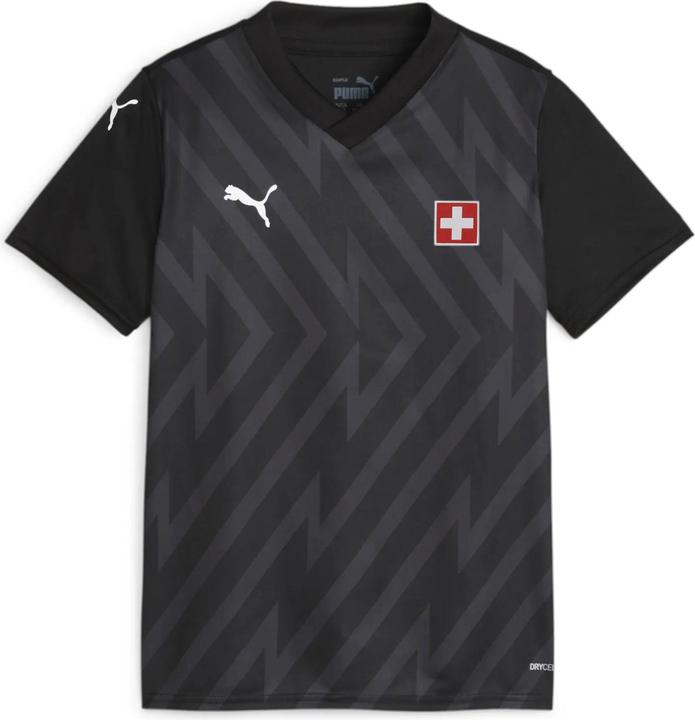 Immagine prodotto Puma Schweiz Kinder Torwart EM Trikot ohne SFV Logo schwarz (152)