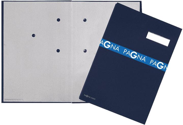 Actual product image Pagna Signature folder linen with 5 compartments, blue (A4, 1 x)