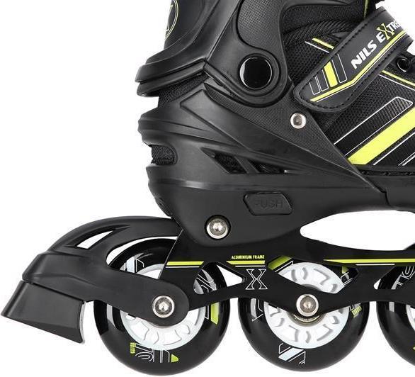 Image du produit Nils EXTREME NH18191 2IN1 PATINS INLINE NOIR/CITRON VERT SIZE. M (34-38) AVEC PATIN DE HOCKEY (34, 35, 36, 37, 38)