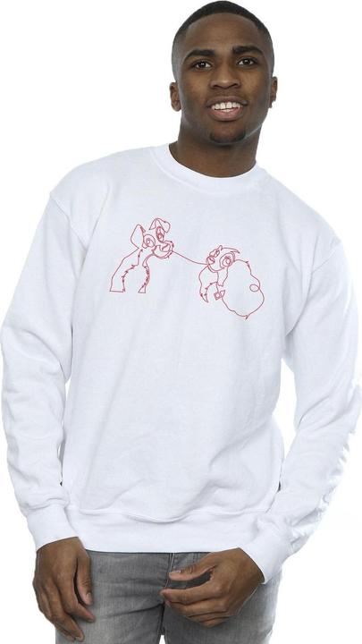 Produktbild Disney Lady And The Tramp Spaghetti Outline Sweatshirt (XL)