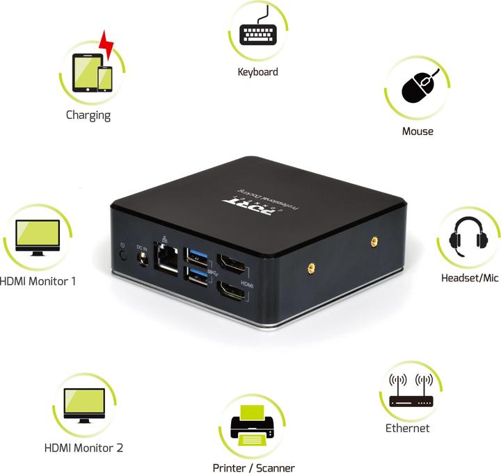 Immagine prodotto Port Designs DOCKING UNIVERSAL OFFICE 901908 2 X 2K-EU, USB-A/USB-C (USB-A, USB-C, 8 Porti)