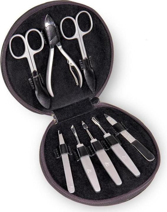 Actual product image Sacher TR500R.0104 - 8-piece manicure case Manicure set black leather