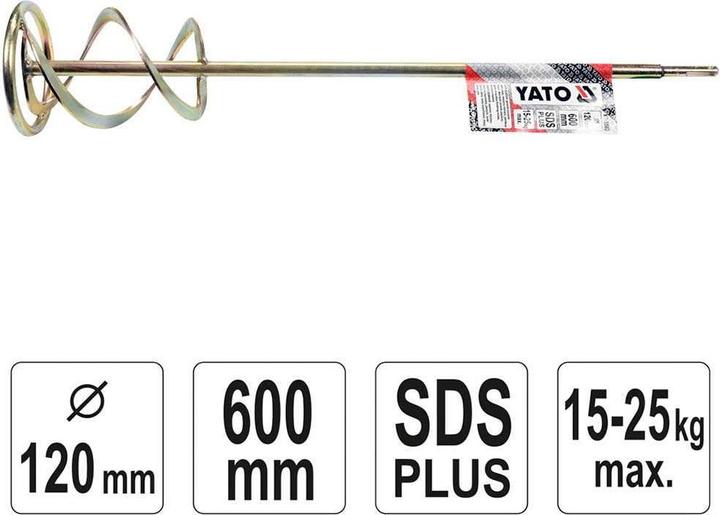 Produktbild Yato Profi Spiral Rührkorb SDS Plus Ø120 600mm YT-5502