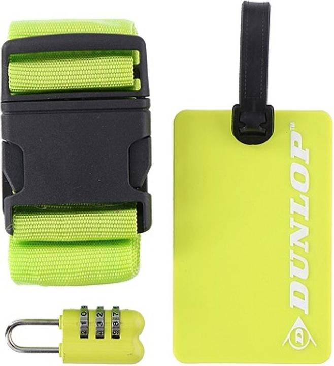 Produktbild Dunlop Gepäck-Set 3tlg. (Kofferriemen, Schlösser & Anhänger)