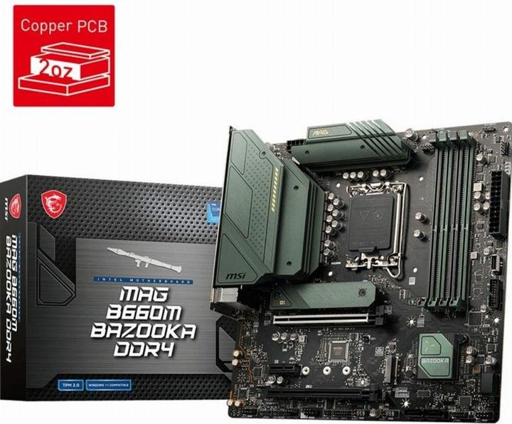 MSI MAG B660M BAZOOKA DDR4 (LGA 1700, Intel B660, mATX)