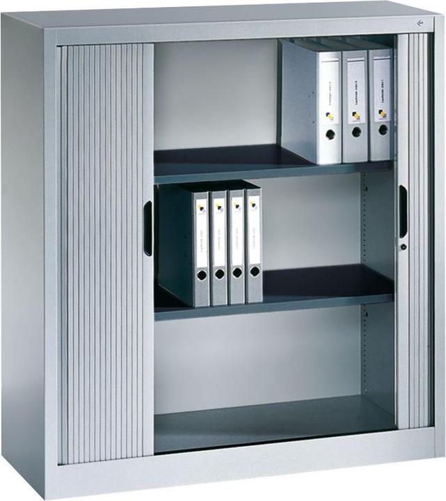 Image du produit C+P Armoire à rideau avec store horizontal (120 x 42 x 123 cm)