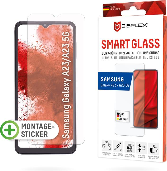 Immagine prodotto Displex Smart Glass, Displayschutzfolie (1 Pezzo/i, Samsung Galaxy A23, Samsung Galaxy A23 5G)