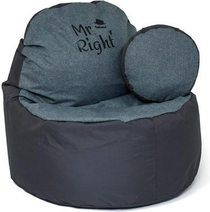Actual product image Go Gift Sako sack pouffe coffee graphite-grey XXL 120 x 80 cm