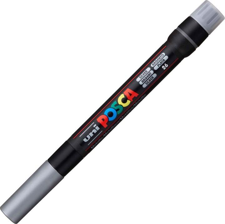 Actual product image Posca Brush tip marker (Silver, 10 mm, 1 x)