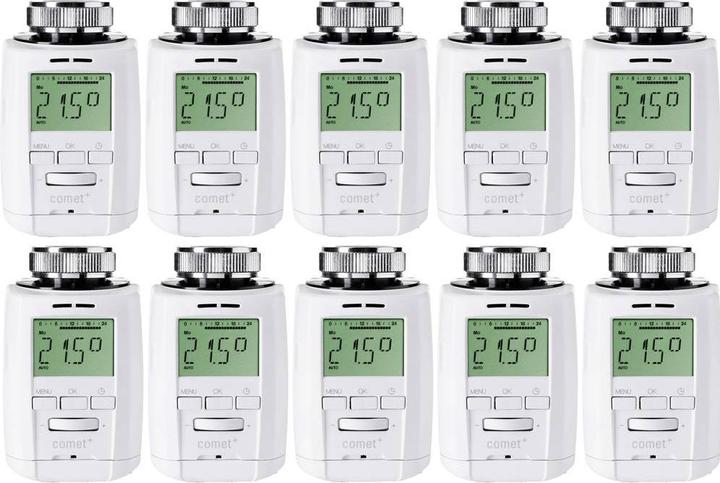 Actual product image Eurotronic Set of 10 radiator thermostats