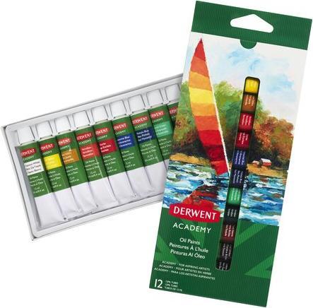 Actual product image Derwent Oil Paints Multicoloured, 12 pieces (Multicoloured, 12 ml)