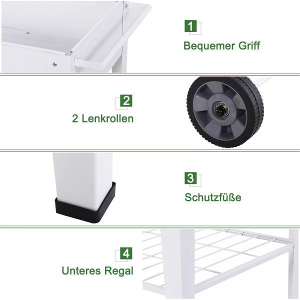 Produktbild Outsunny Mobiler Pflanzenwagen mit Stauraum