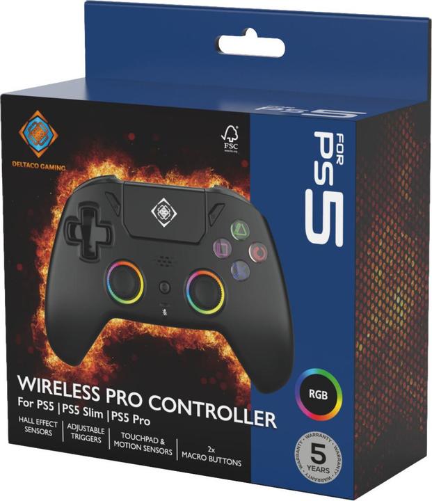 Produktbild Deltaco PS5 - Gaming Controller Wireless (PS5, iOS, PC, Android)