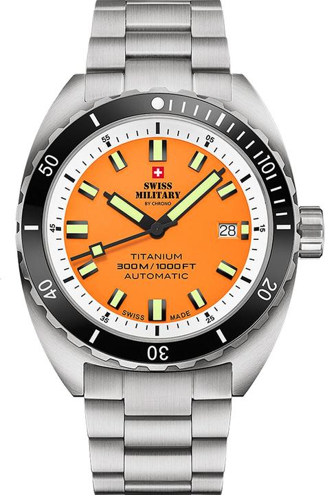 Produktbild Swiss Military SMA34100.04 Diver Titanium Automatik 42mm 30ATM (Taucheruhr, 42 mm)