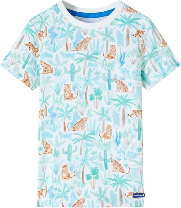 VidaXL Kinder-T-Shirt Ecru 116,Material: 95 % Baumwolle. 5 (116)