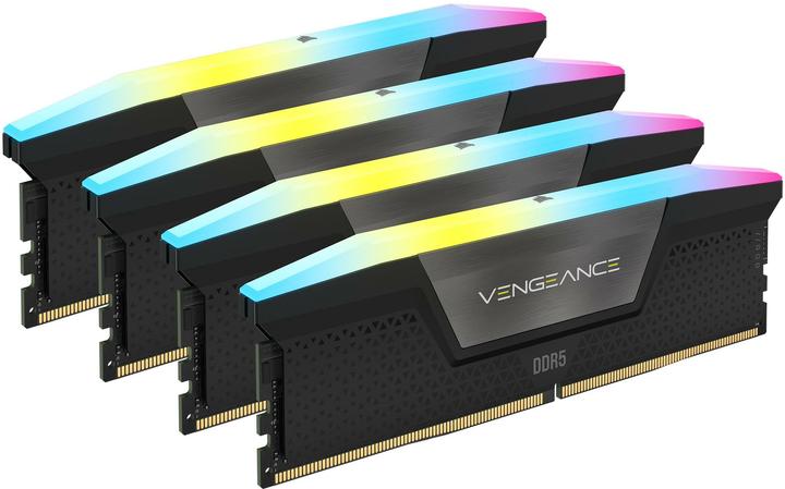 Immagine prodotto Corsair KIT DDR5 64GB PC 6400 CL32 (4x16GB) VENGEANCE RGB B al dettaglio (4 x 16GB, 6400 MHz, RAM DDR5, DIMM)