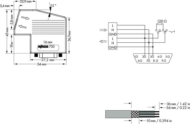Actual product image Wago Fieldbus Connector CANOPEN