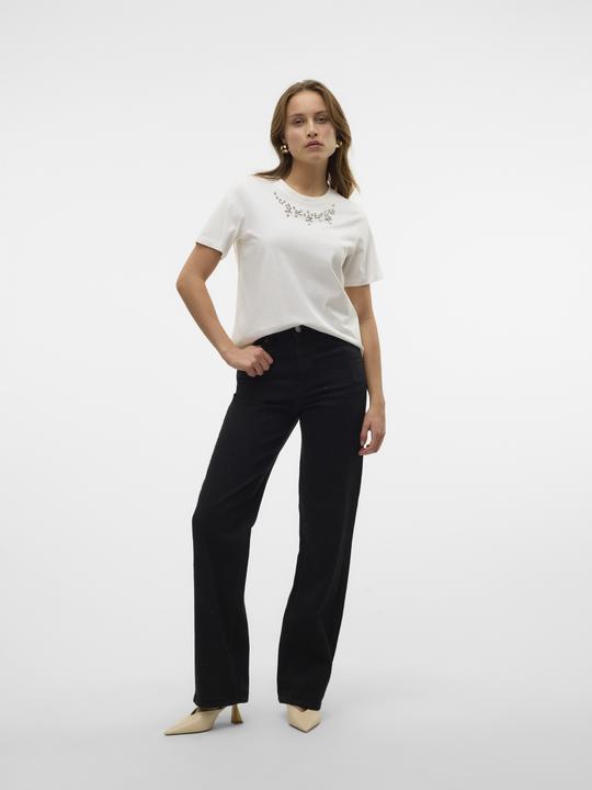 Actual product image Vero Moda VMTESSA Hohe Taille Weiter Beinschnitt Jeans Weit geschnitten (W28/L32)