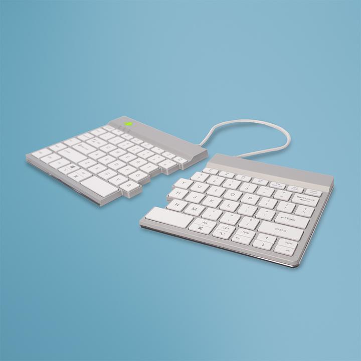 Actual product image R-Go Tools R-Go Keyboard Split Break US Layout Bluetooth White (Eng. Int., Wireless)