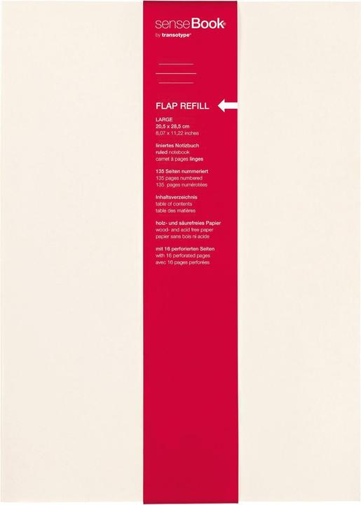 Actual product image Transotype senseBook FLAP REFILL (A4, Lined, No binding)