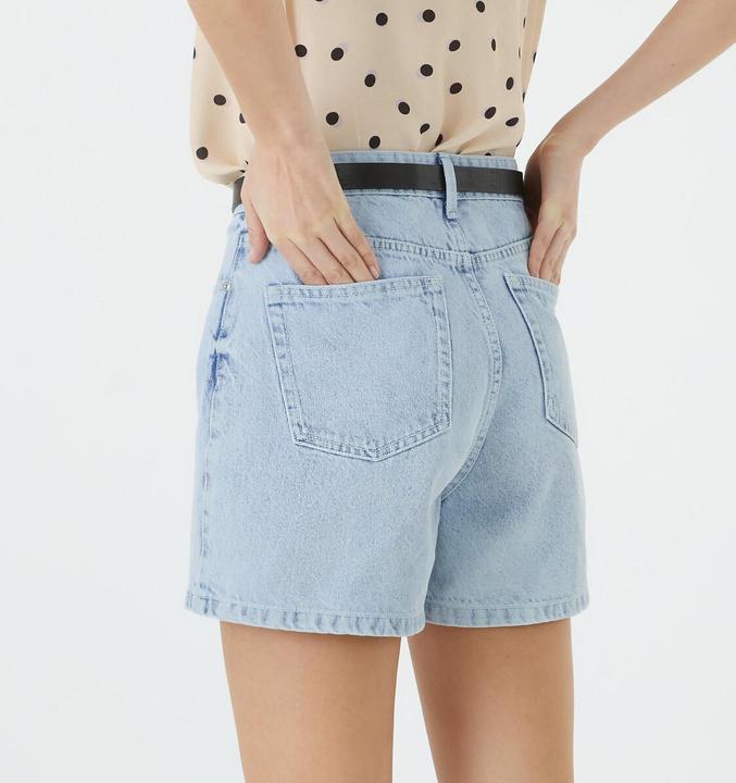 Actual product image La Redoute Collections High Waist Jean Shorts (50)