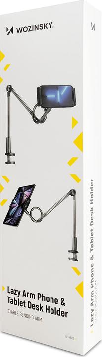 Produktbild Wozinsky long flexible phone and tablet holder black (WTHBK5)