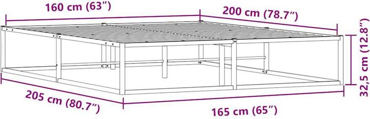 Actual product image VidaXL Bed frame without mattress (160 x 200 cm)